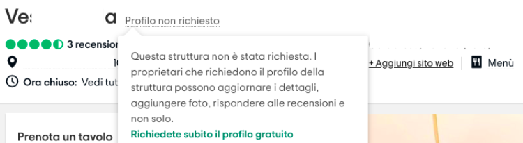 Rivendicare la propria attività su Tripadvisor è il primo passo per iniziare!